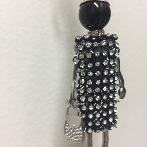 Sparkly Chic Lady Key Chain-PurseCharm and cosmetic bag NWT - Picture 3 of 12